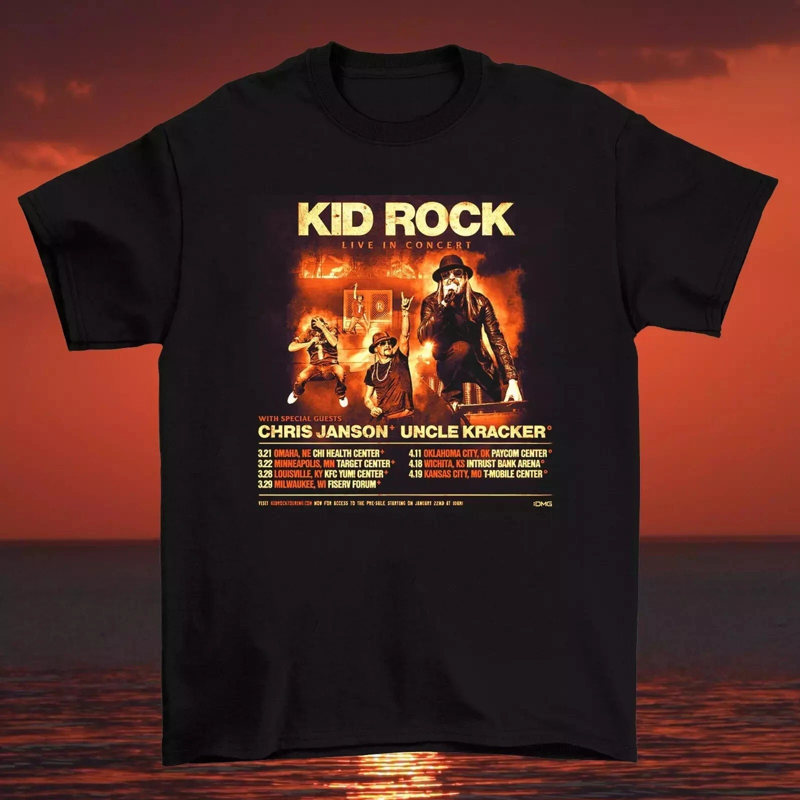 Kid Rock Live In Concert Tour 2025 Shirt Full Size
