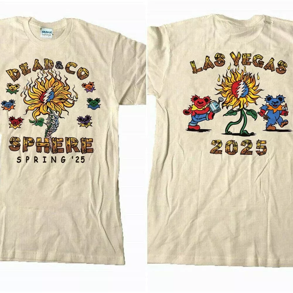 Dead And Company 2025 Las Vegas Sphere Short Sleeve 2 Side Sand Shirt