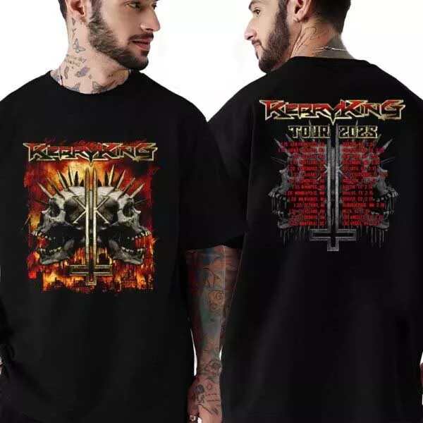Kerry King Spikey Skull 25 Itin Tee Tour 2025 Two Sides Print T-Shirt