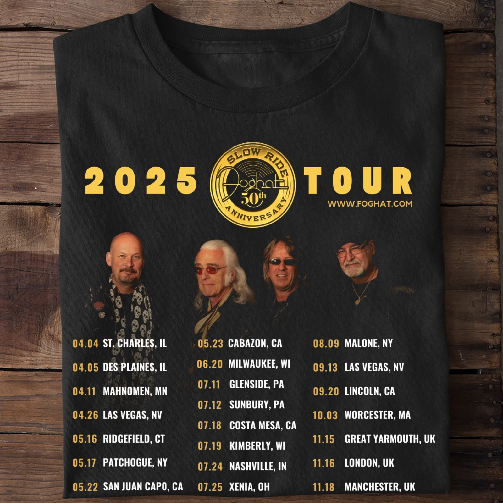 New Collection Foghat Band Tour 2025 Gift For Fan Size T-Shirt