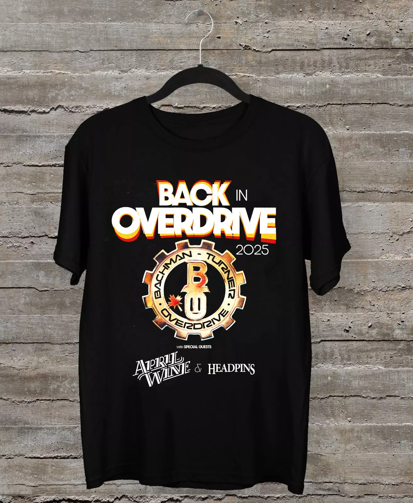 Bachman Turner Overdrive Tour 2025 Collection Black All Size T-Shirt