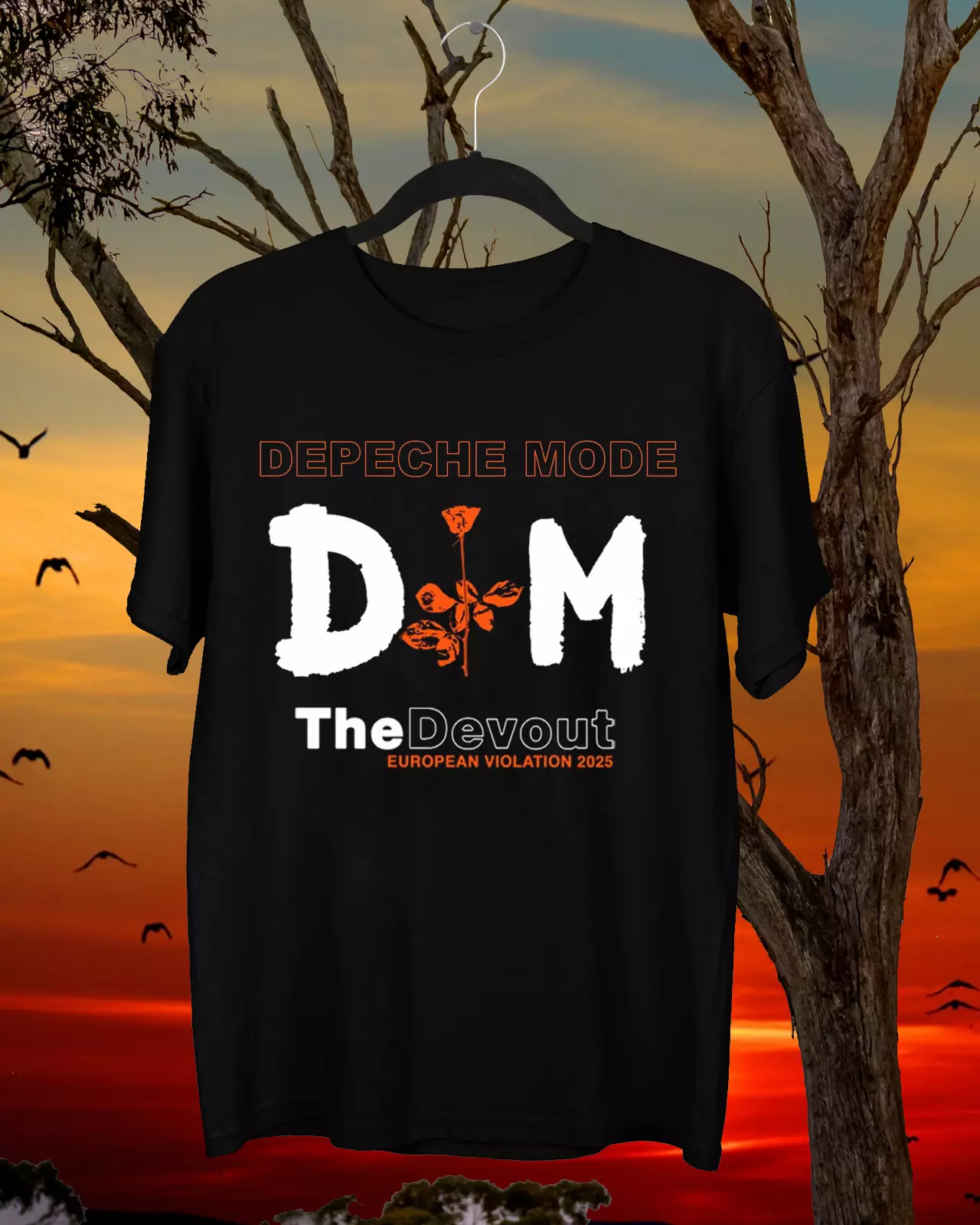 Depeche Mode 2025 Concert Short Sleeve Black All Size Shirt