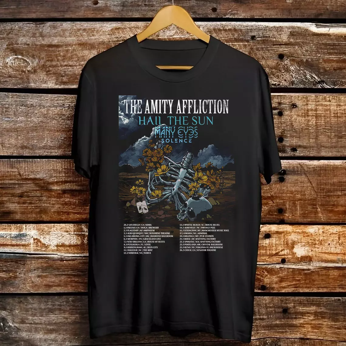 The Amity Affliction Band Unwell Tour 2025 Shirt Full Size