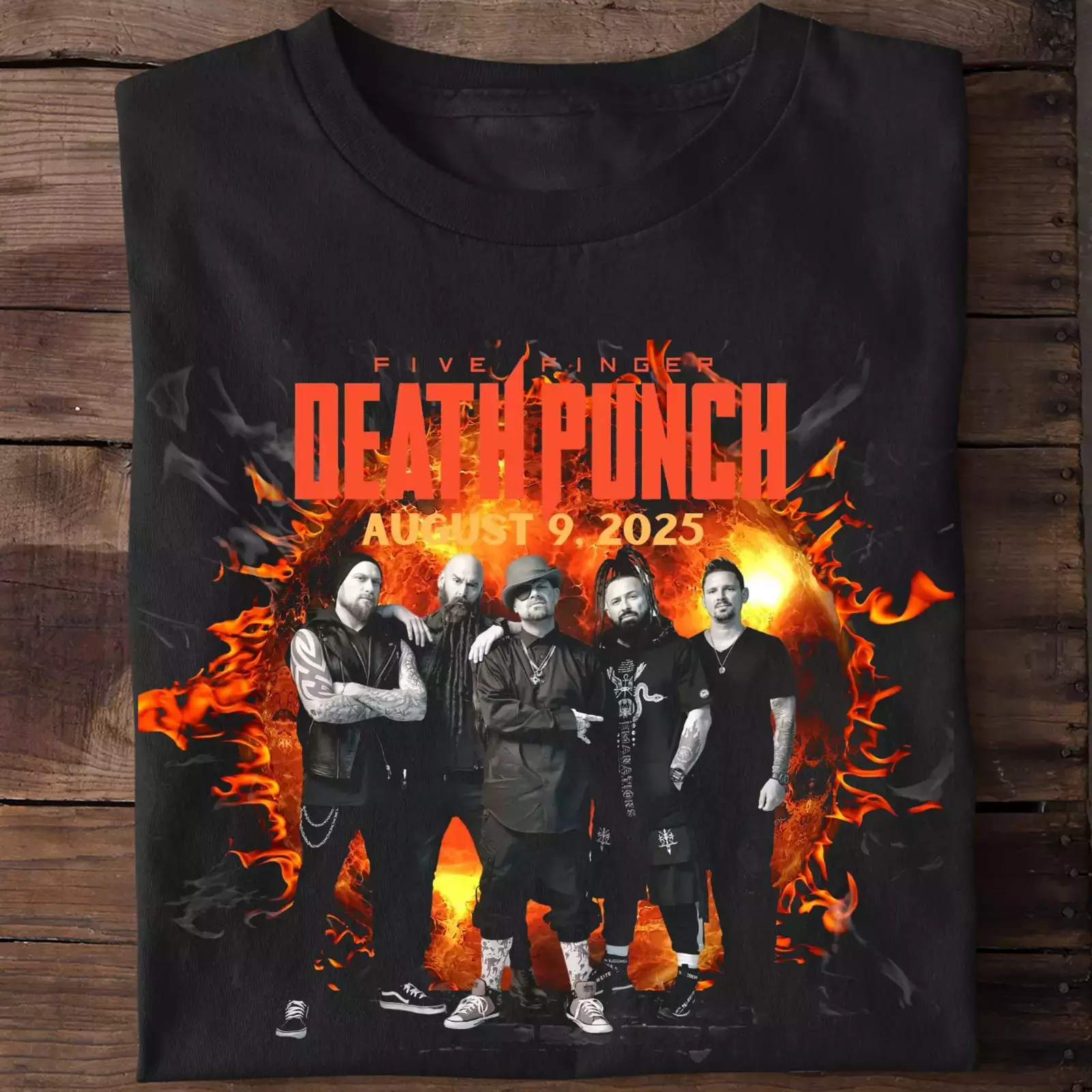 Five Finger Death Punch Band Live In Concert Tour 2025 Shirt
