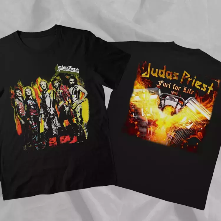 Judas Priest 1986 Tour Fuel For Life Double Sided T-Shirt