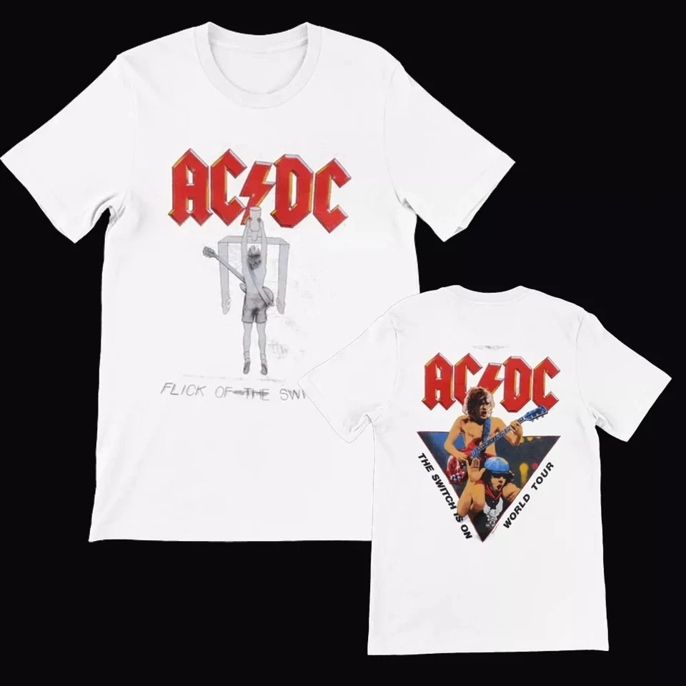 Acdc Flick Of The Switch Tour 1983 Unisex T-Shirt 80S Rock Band