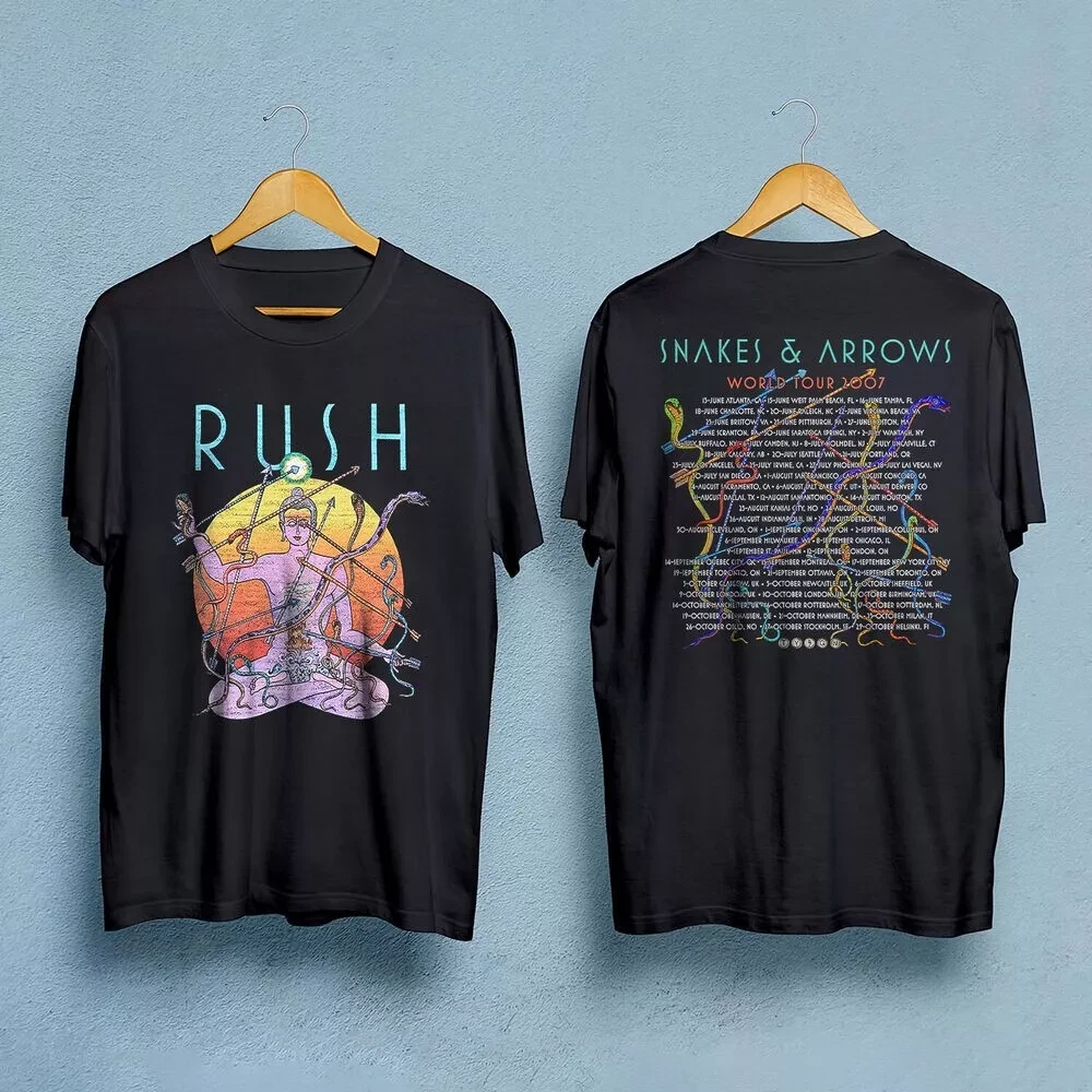 Rush T-Shirt Snakes Arrows Tour 2007 Tour Shirt Double Sided Shirt