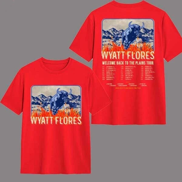 Wyatt Flores Welcome Back To The Plains Tour 2025 Two Sides Print Unisex T-Shirt