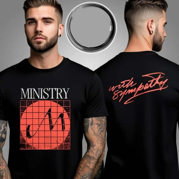 Ministry North America 2025 Tour With Sympathy Grid Logo 2 Sided Unisex T-Shirt