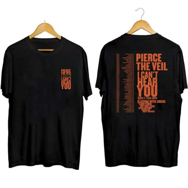 Pierce The Veil World Tour 2025 Shirt All Size Concert Music Tee