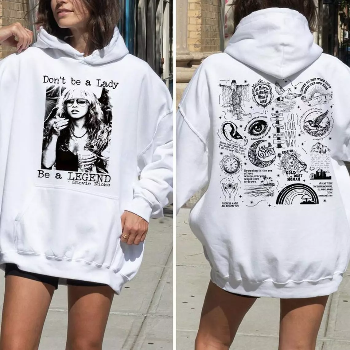 Don'T Be A Lady Be A Legend Stevie Nicks Hoodie, Music Concert Hoodie