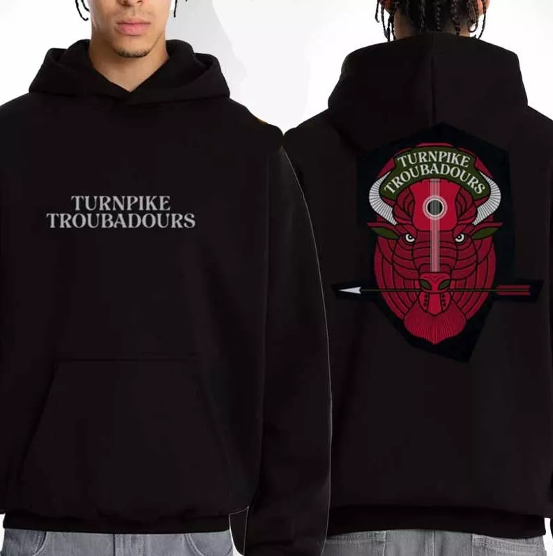 2025 Turnpike Troubadours Bison Head Two Sided Hoodie Great Gift Idea For Friend