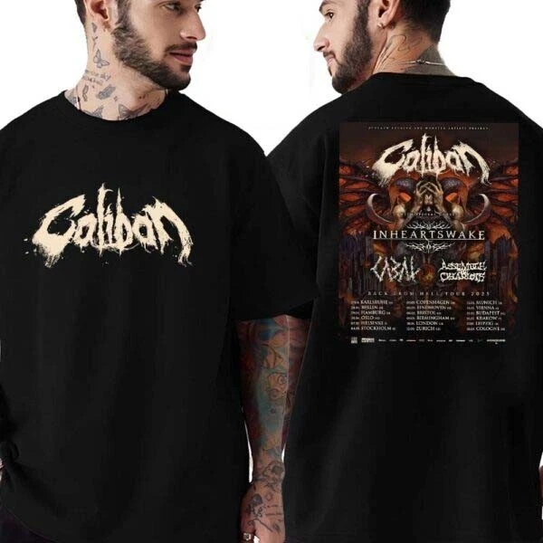 Caliban Back From Hell Tour 2025 Wt In Hearts Wake, Assemble The Chariots Tee