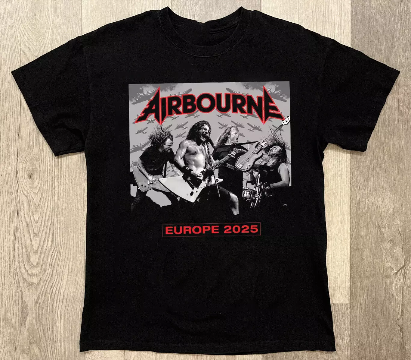 Airbourne Band Europe Tour 2025 Band Collection All Size T-Shirt