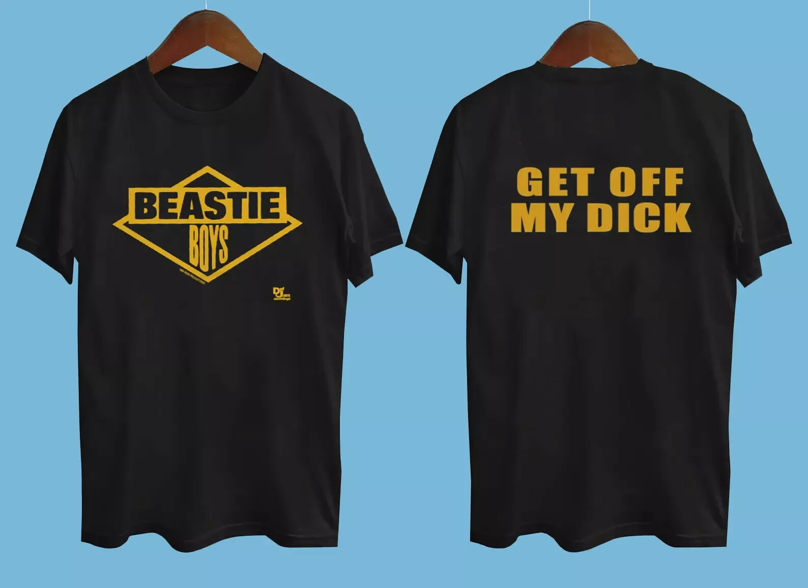1986 Beastie Boys Get Off My Dick 2 Side Shirt Black All Size