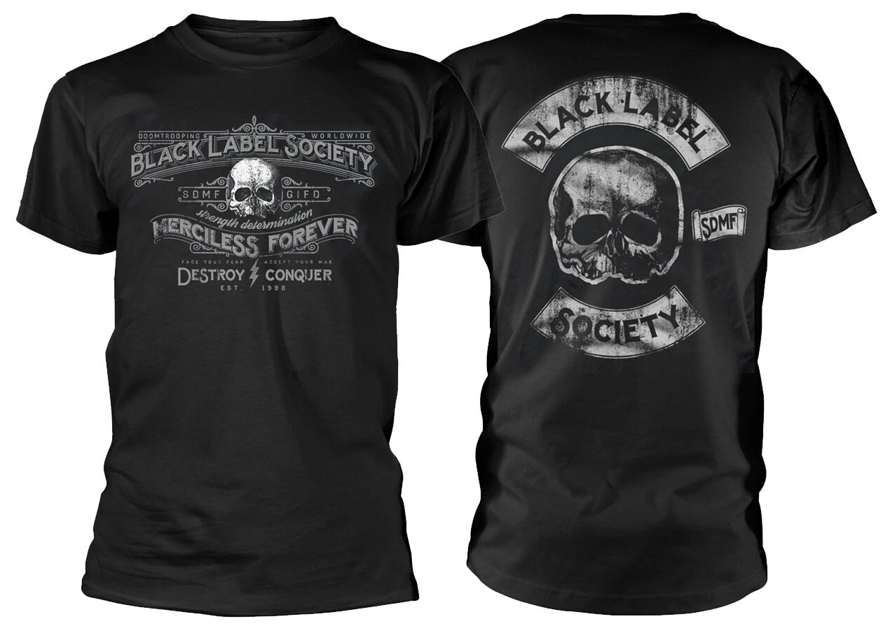 Black Label Society Band Merciless Forever Basic Black 2 Side Shirt