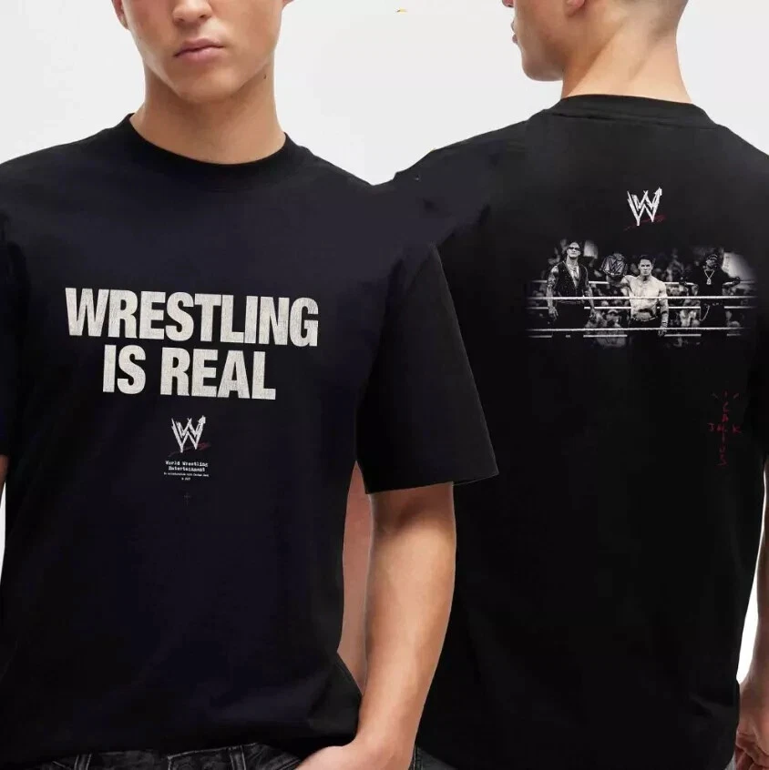 Travis Scott Wrestling Is Real Cactus Jack Collaboration 2025 Two Sided T-Shirt
