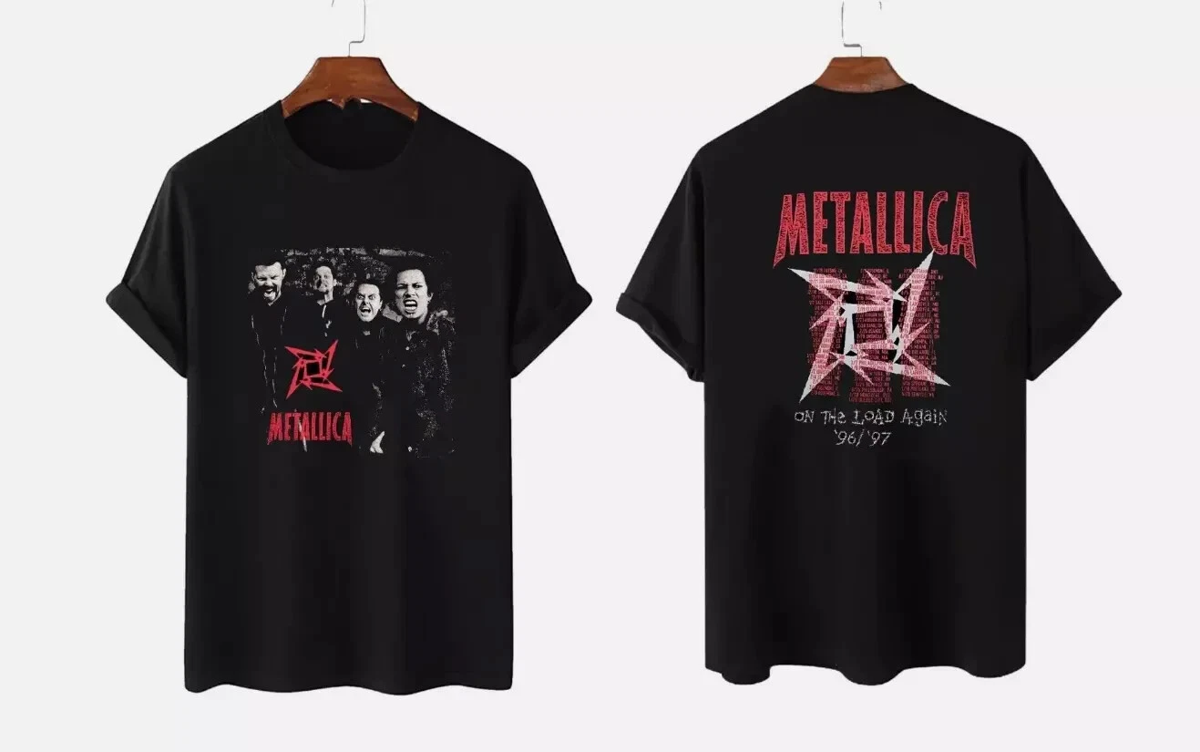 1997 Metallica On The Load Again Tour Black T-Shirt