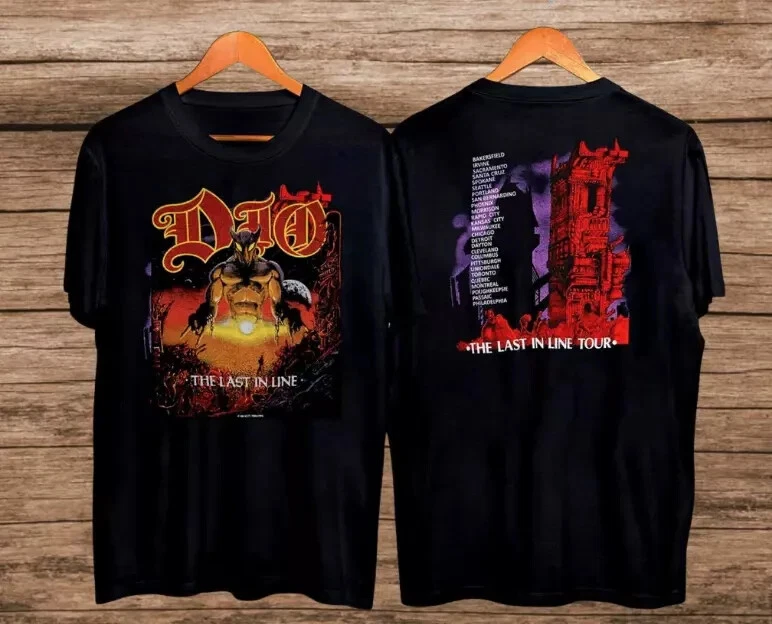 2022 Tour Dio T-Shirt Line Last 80S Vintage Concert Band Vtg Tee