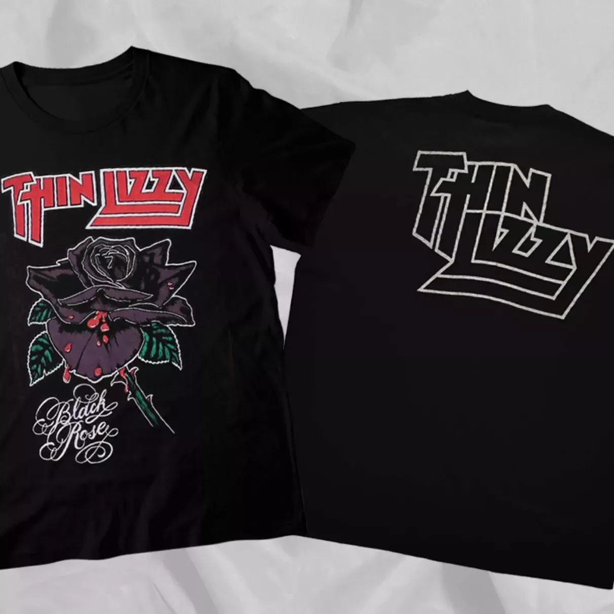 1979 Thin Lizzy The Black Rose Rare Vintage Double Sided T-Shirt