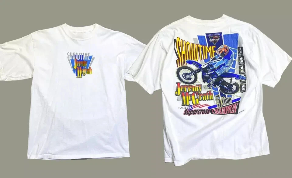 Vintage 1999 Jeremy Mcgrath 5-Time Supercross Champion T-Shirt