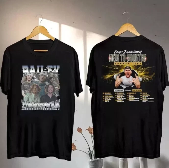 2025 Bailey Zimmerman New To Country Tour T-Shirt, Bailey Zimmerman Country
