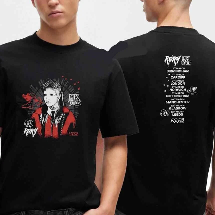 New Rory 2025 Uk Tour Dates Two Sided T-Shirt For Fans Gift All Size S-4Xl