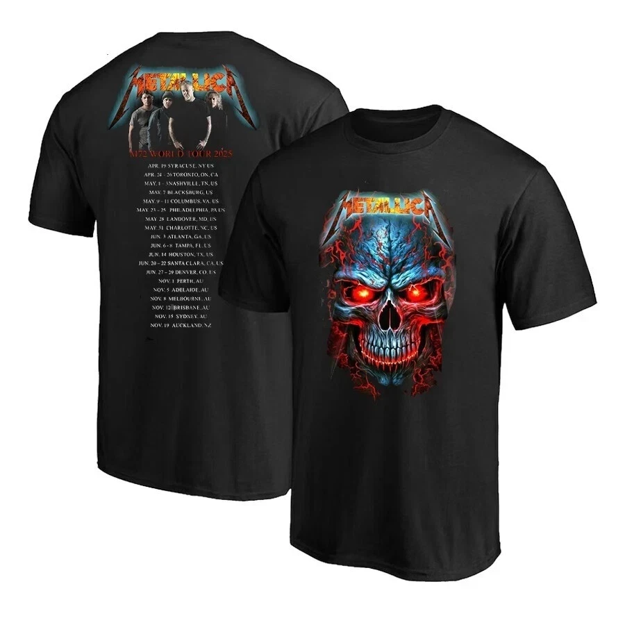 Limited Collection Metallica World Tour Date 2025 Unisex Shirt For Fan