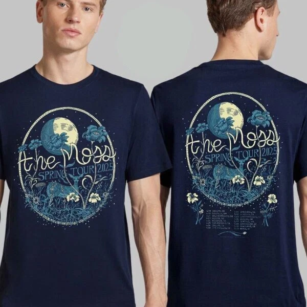 The Moss Spring Tour 2025 Poster Tour Dates Nightshift Blue 2 Sided Unisex Shirt