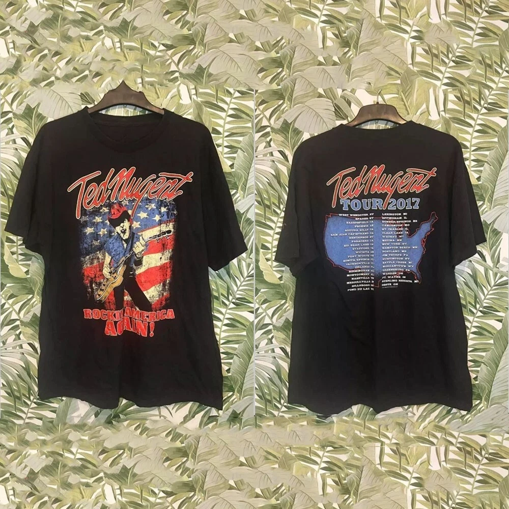 Ted Nugent 2017 Tour T-Shirt Black Concert Tee Vintage Gift For Fans Size S-4Xl