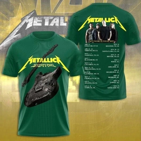 Hot Hot  Metallica M72 World Tour Date 2025 Shirt Gift Fan Men Women