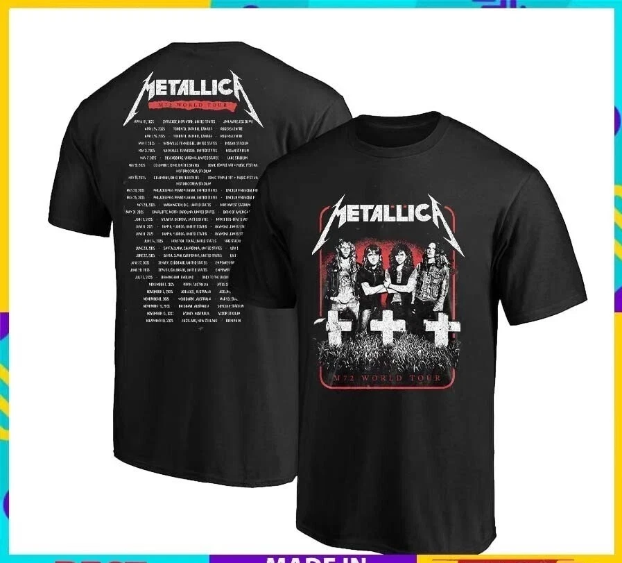 Hot Hot  Metallica M72 World Tour Date 2025 Shirt Gift Fan Men Women1