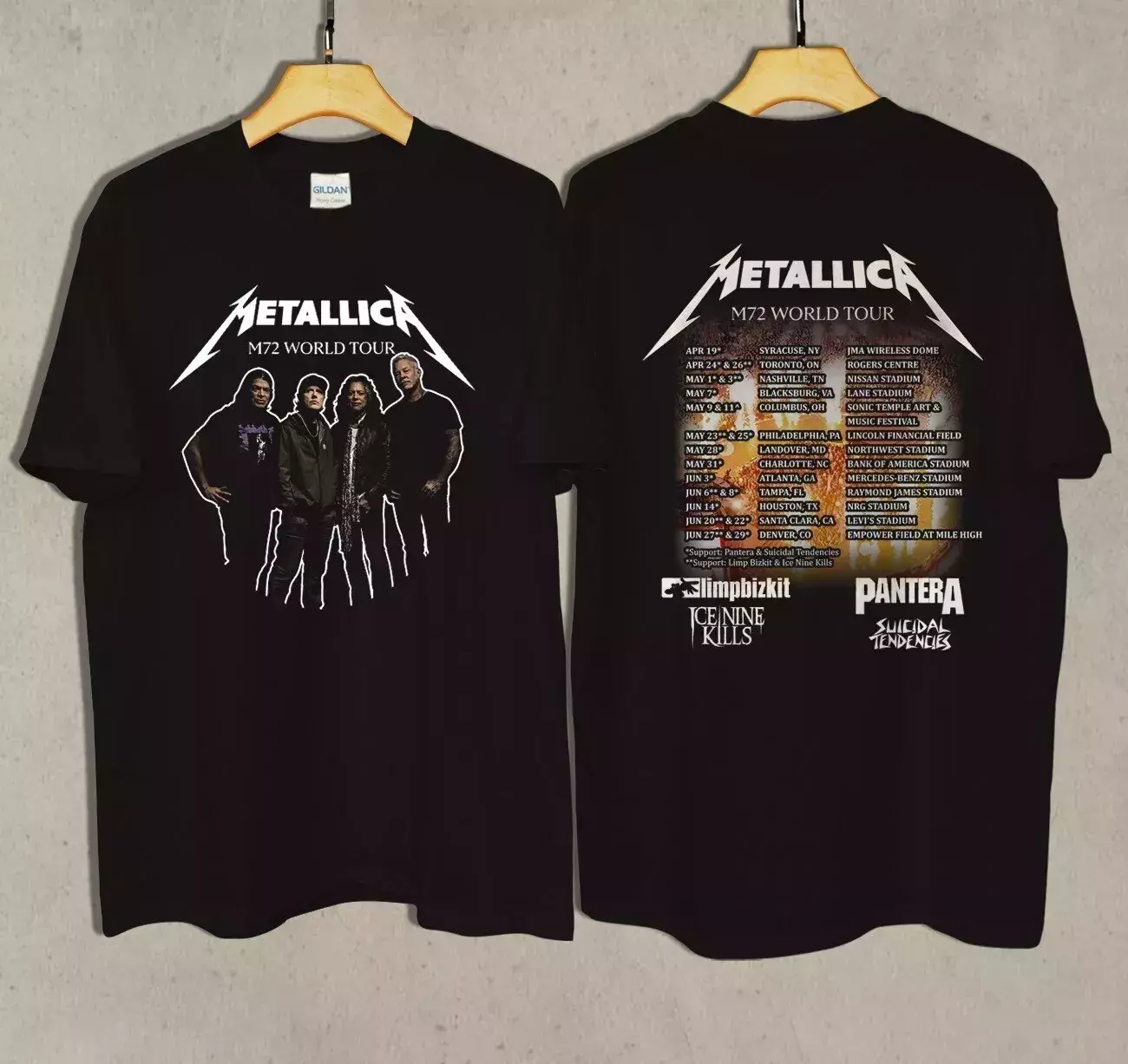 Metallica M72 World Tour 2025 T-Shirt Cotton Black Gift All Size
