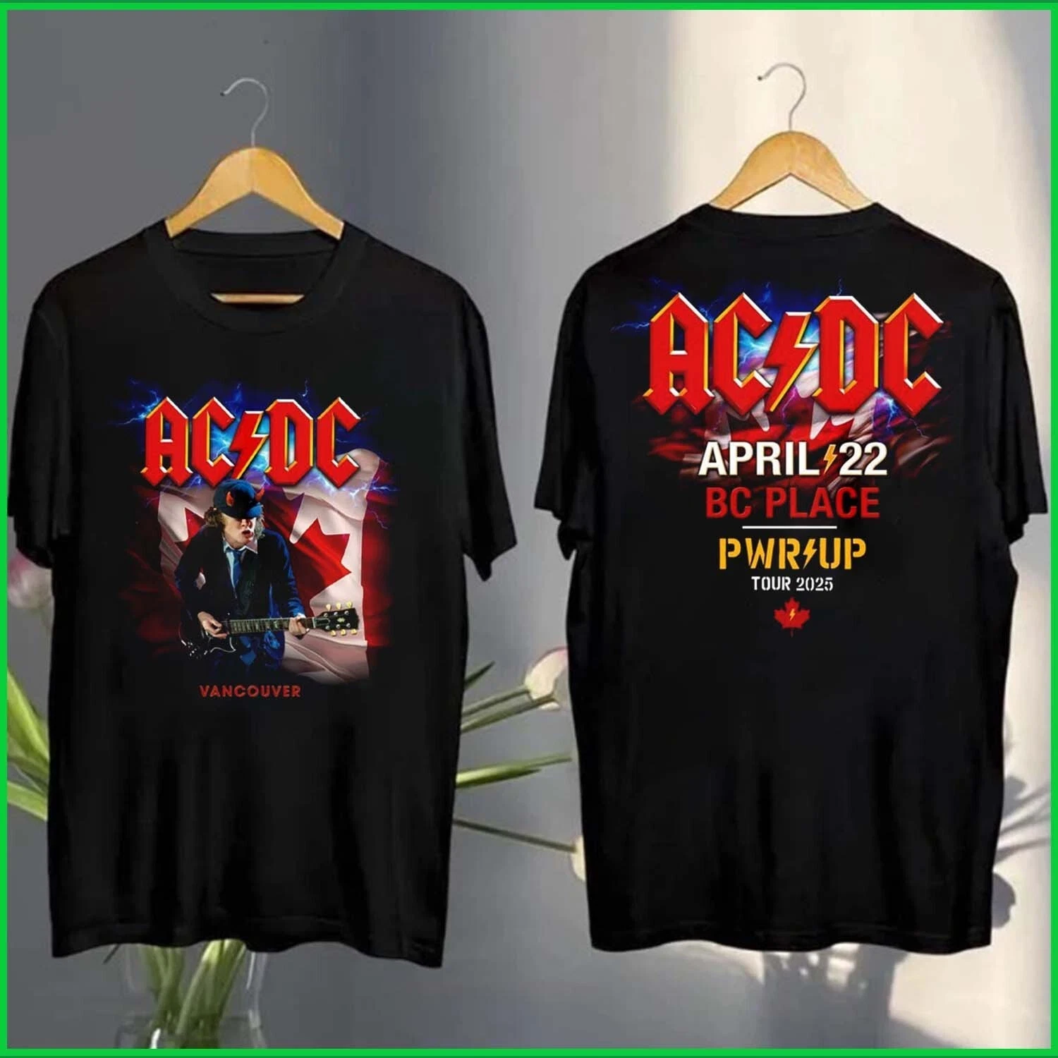 Ac Dc Vancouver Pwr Up Tour 2025 T-Shirt All Size