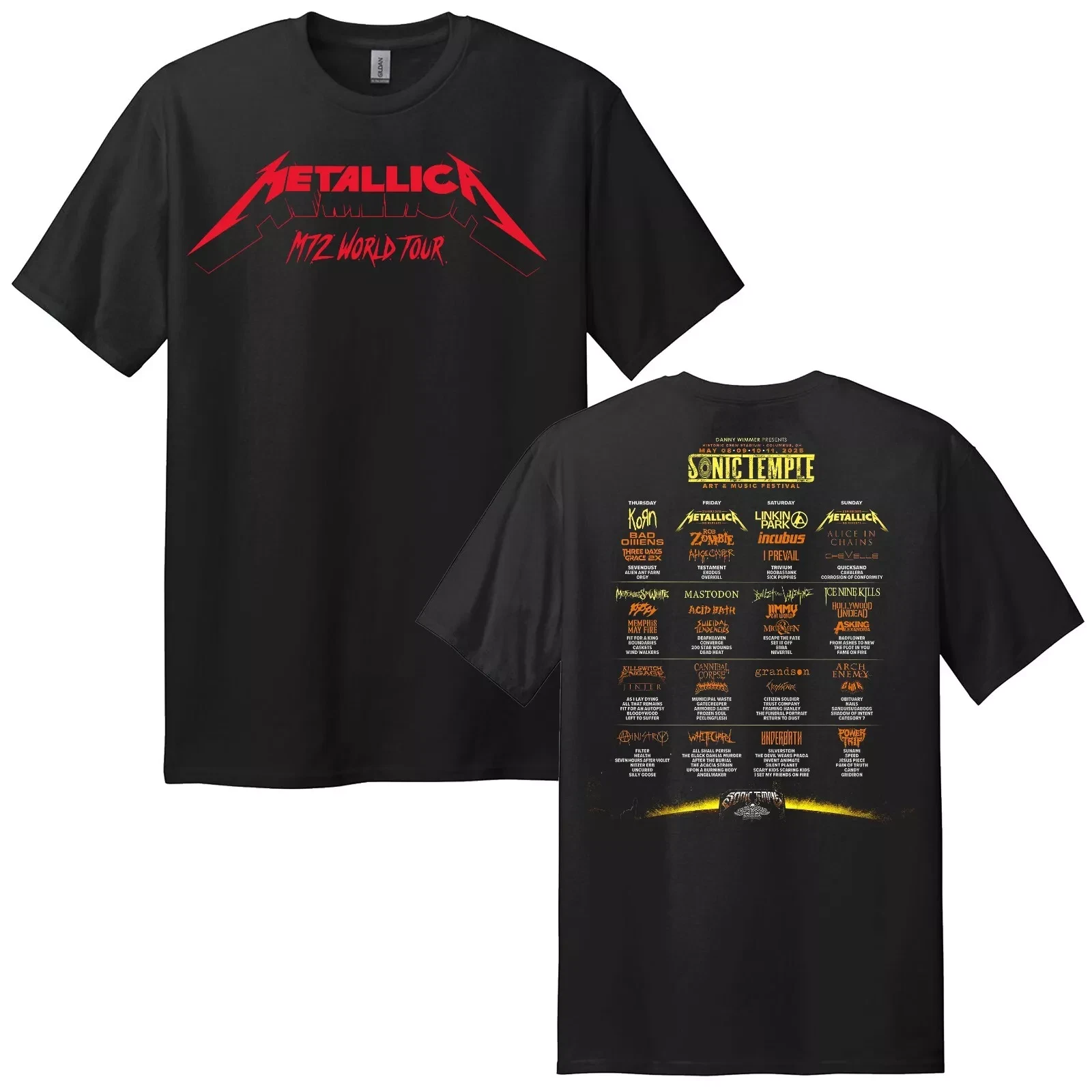 Metallica M72 World Tour No Repeat Weekend 2025 T-Shirt Gift For Fans
