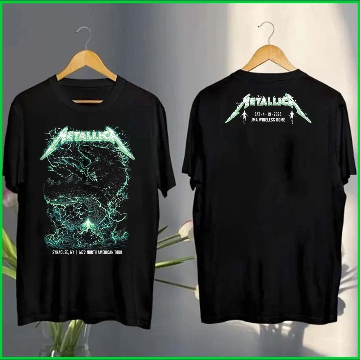 Metallica M72 Syracuse New York On April 19 2025 Two Sides T-Shirt Size