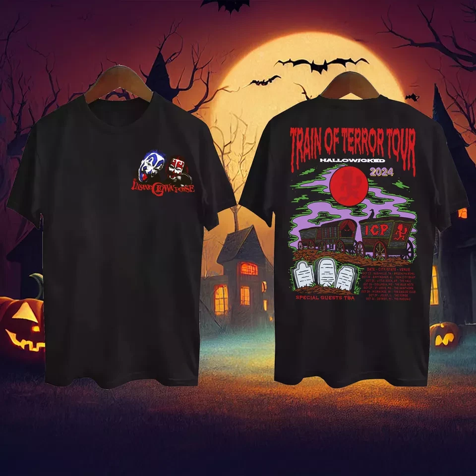 Rare  The Train Of Terror Tour 2025 Icp T-Shirt Gift Full Size