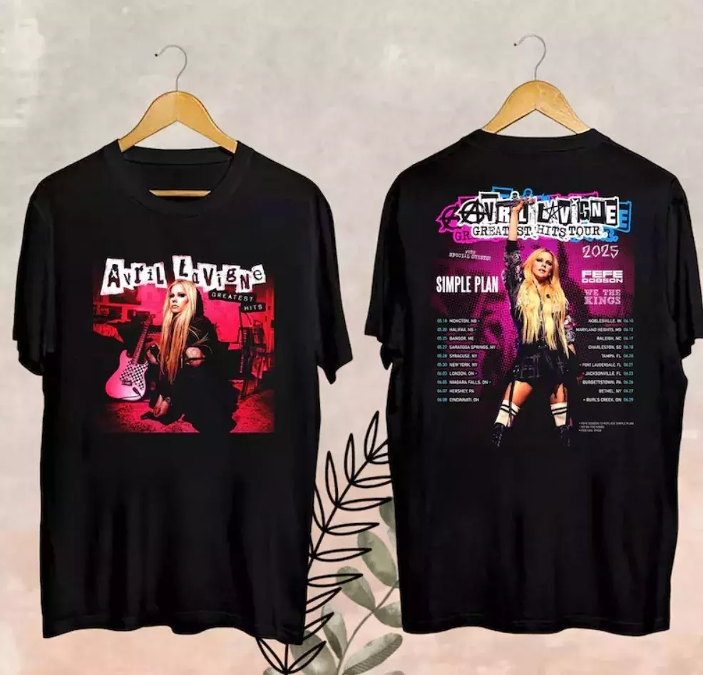 2025 Avril Lavigne Greatest Hits Tour T-Shirt, Avril Lavigne 2025 Concert, Avril