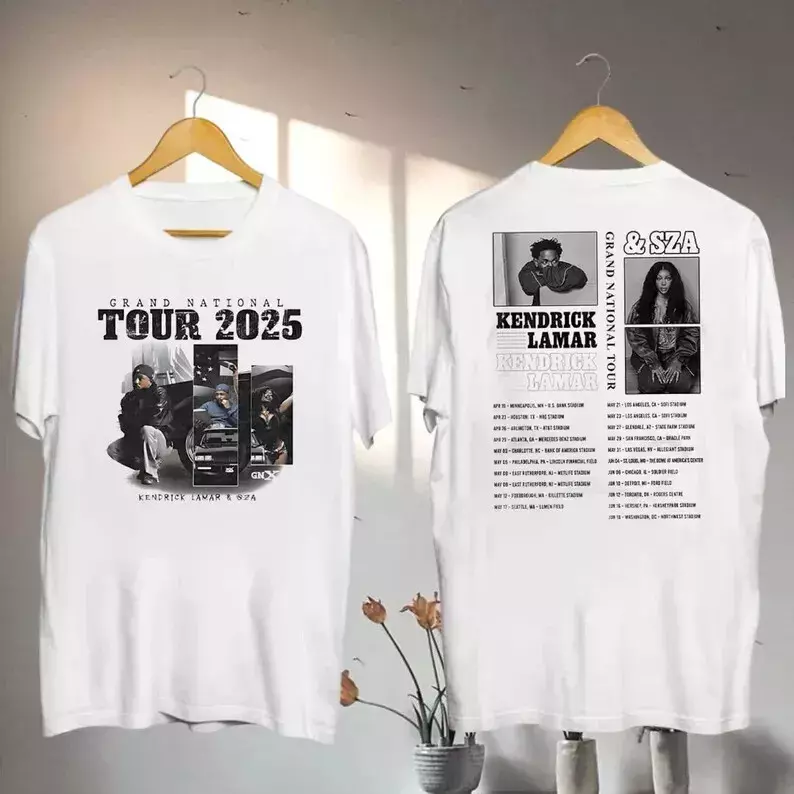 Kendrick Lamar 2025 Grand National Tour T-Shirt, Kendrick Lamar & Sza Shirt, Ken