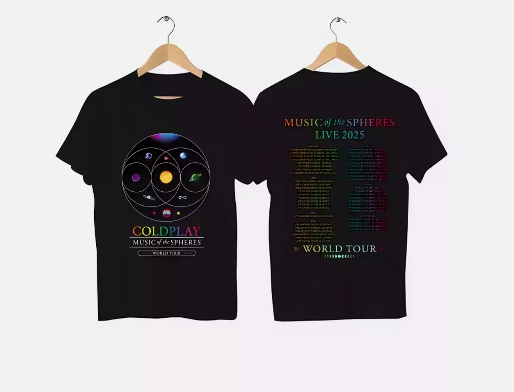 2025 Coldplay World Tour T-Shirt For Fans Double Sided