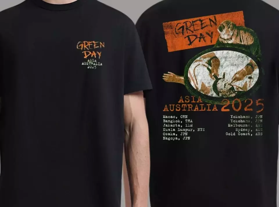 Green Day Asia And Australia 2025 Tour Double Sides Unisex T-Shirt