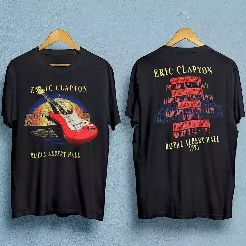 Vintage Eric Clapton Tour 2 Sided T-Shirt, For The Memories Signatures Shirt