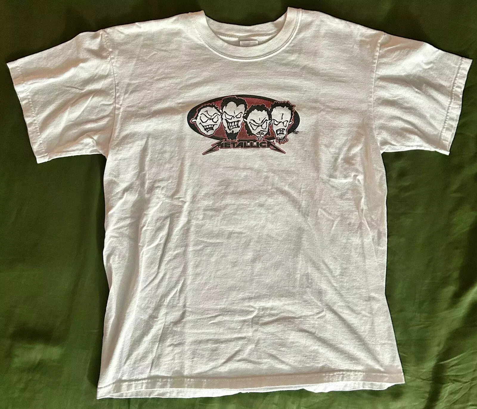 Metallica T-Shirt 2000 Summer Sanitarium Concert Tour Size L Vintage Anvil Tag