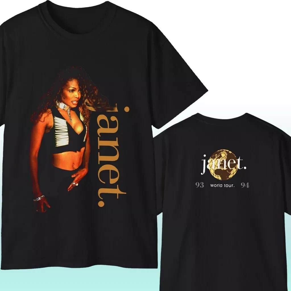 Vtg Janet Jackson 93 94 World Tour Unisex T-Shirt Gift For Fans