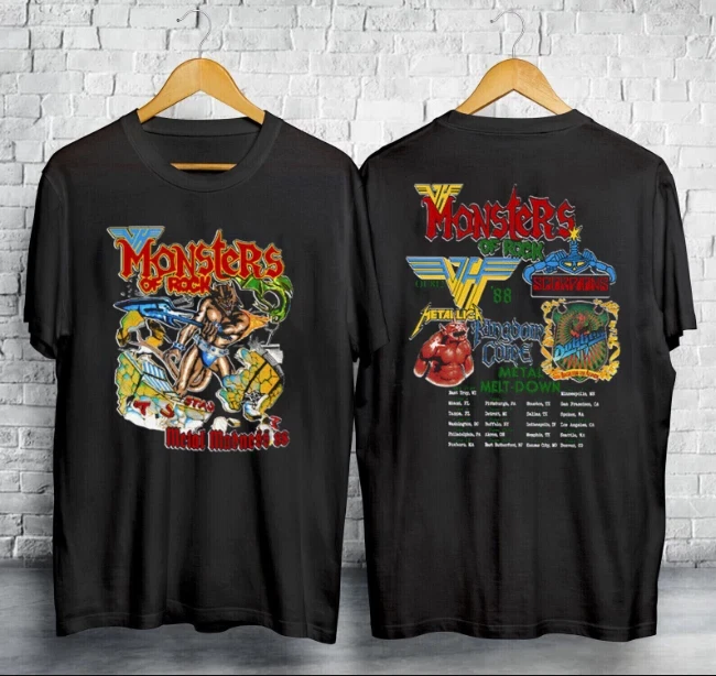 Vtg 1988 Van Halen Monsters Of Rock Concert Unisex T-Shirt Unisex