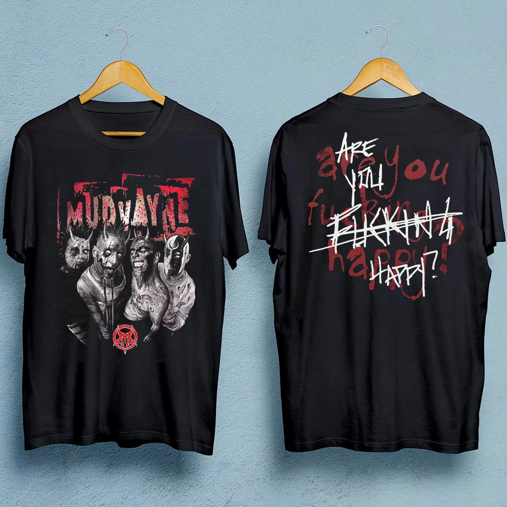 Vtg Mudvayne Band 2 Sides T-Shirt Black Unisex All Sizes