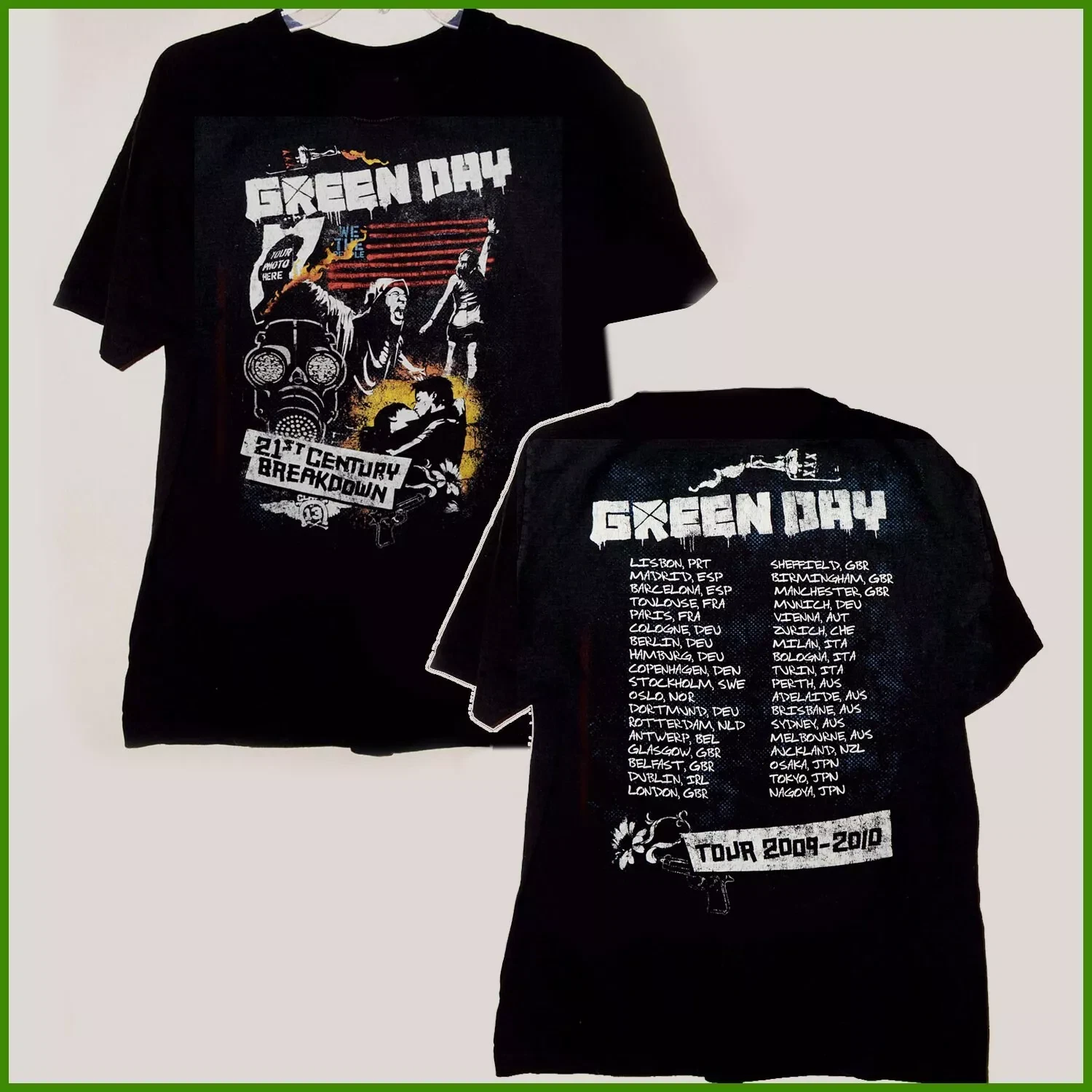 Vintage Green Day T-Shirt 2010 Tour