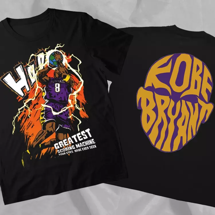 Kobe Bryant Vintage Retro 2023 Black Double Sided T-Shirt