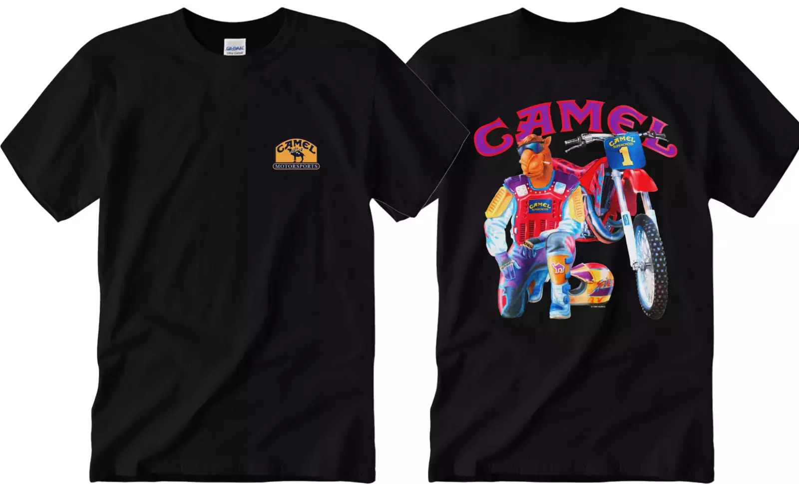 New Nos Vintage 1993 Camel Supercross Single Stitch PockeShirt