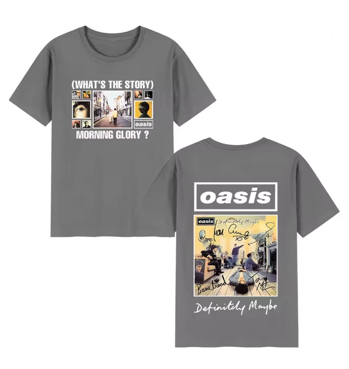 O-Oasis T-Shirt British Rock Band Vintage T-Shirt Mens Clothing3